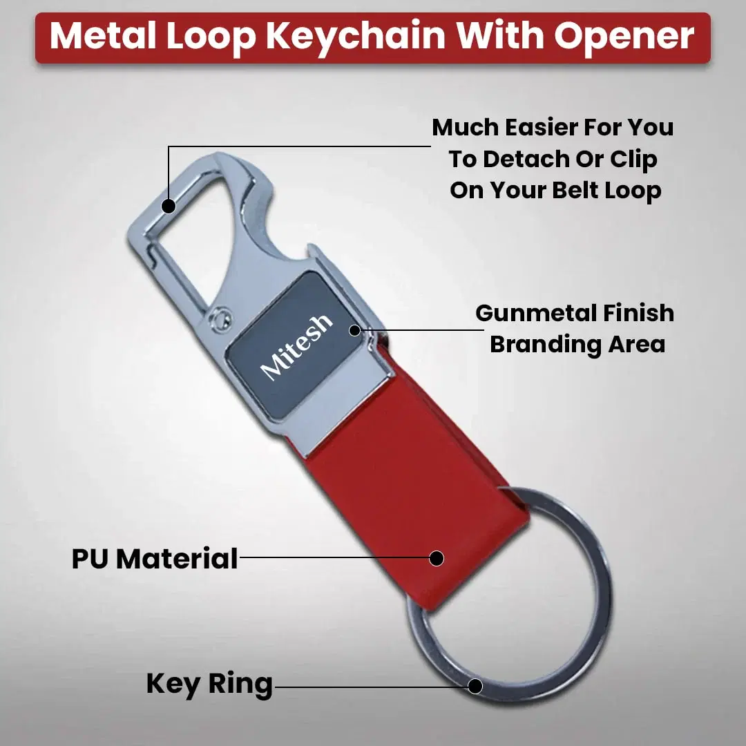 Metal loop opener keychain feature view